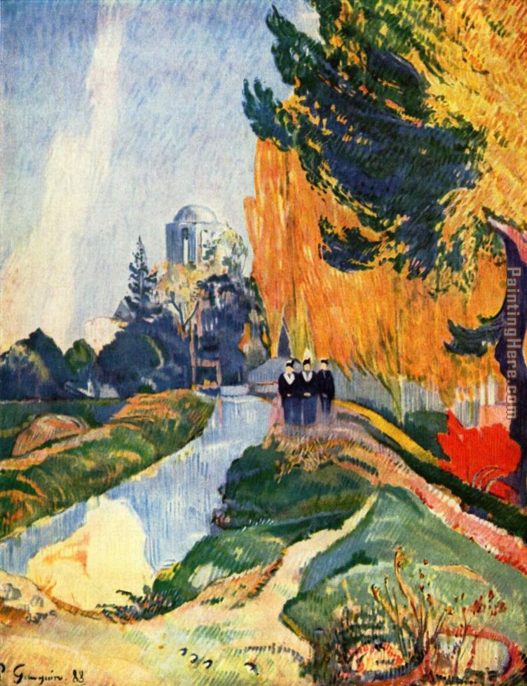 Les Alyscamps painting - Paul Gauguin Les Alyscamps art painting